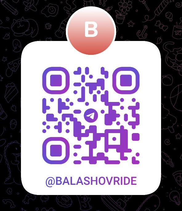QR-код Telegram @BALASHOVRIDE